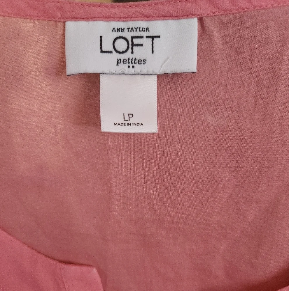 LOFT Pink Ruffled Tank Blouse - Picture 4 of 4